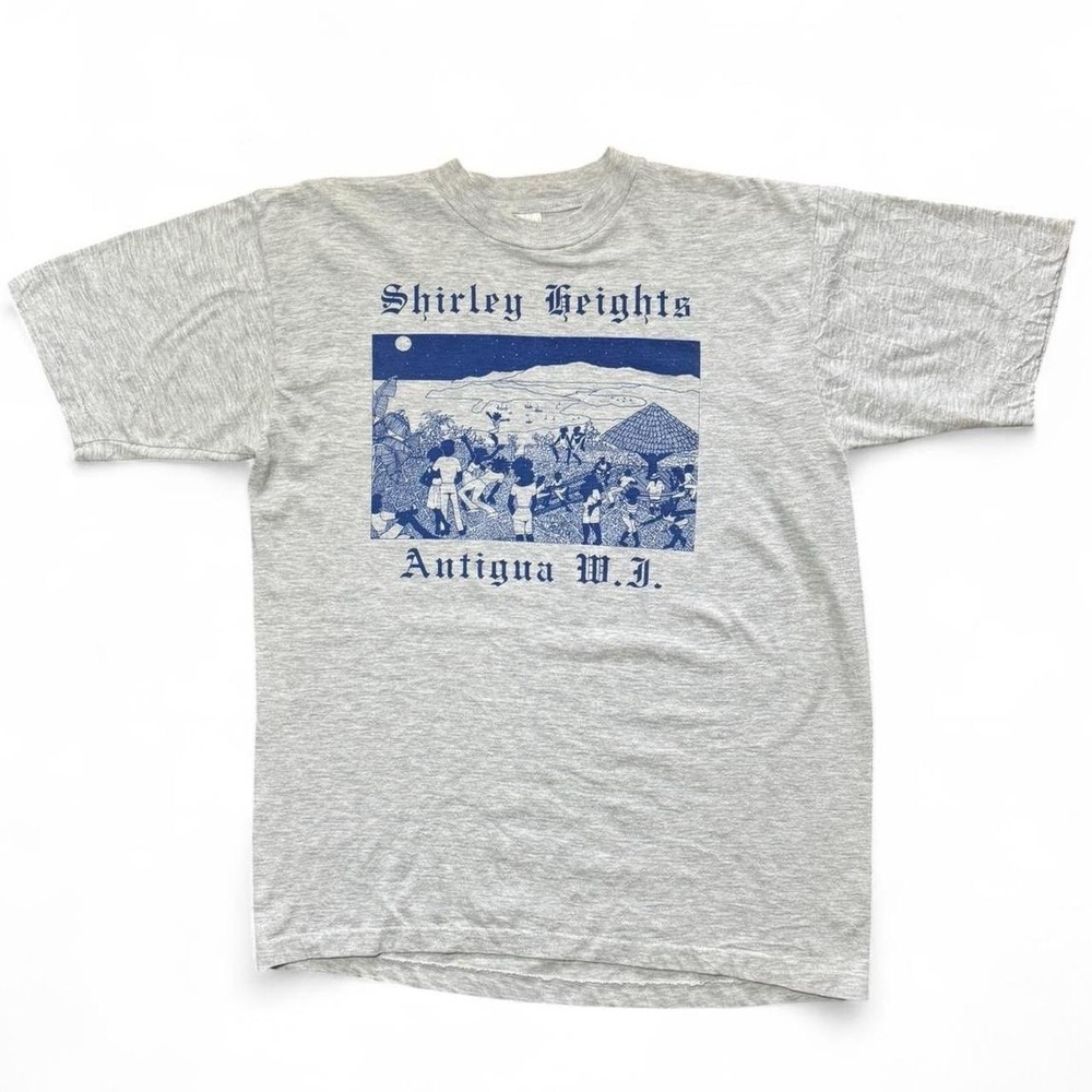 Vintage 80s Shirley Heights Antigua W.I. Graphic T-shirt XL